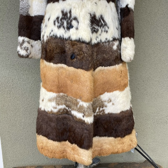 Vintage City Furs rabbit fur patchwork coat - Picture 3 of 6